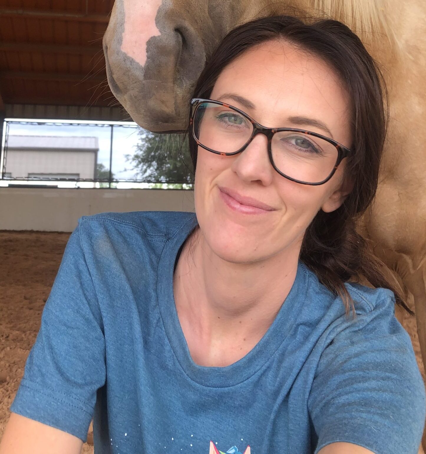 Blogger, poet, writer, Kathleen Rossi and her Muse - The Horse